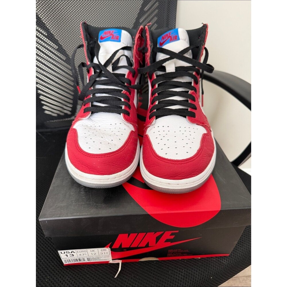 Jordan 1 Retro High Spider Man Origin Story In box